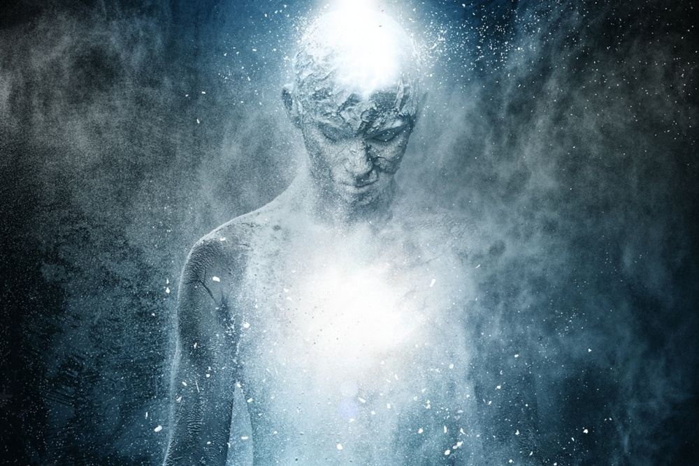 Grey alien and insectoid beings in soul harvesting facility