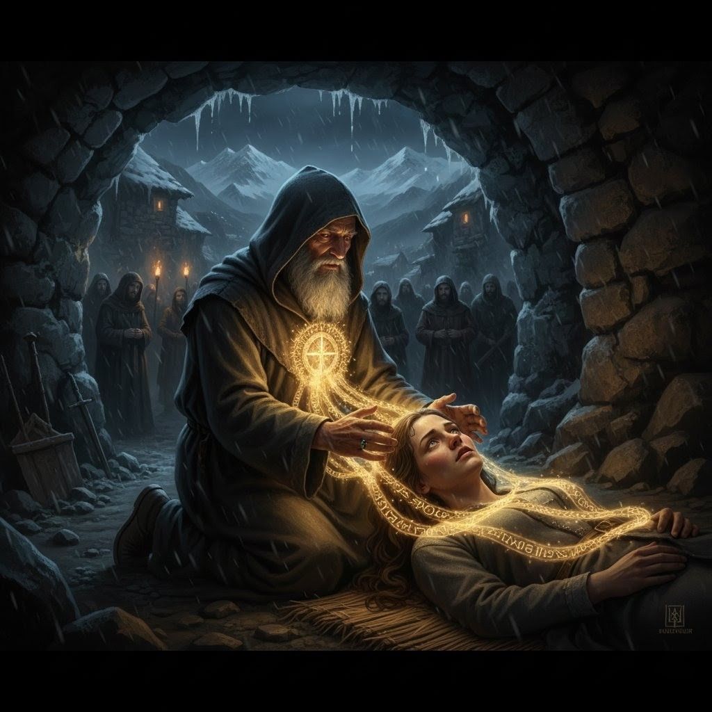 Cathar consolamentum ritual with divine light transmission