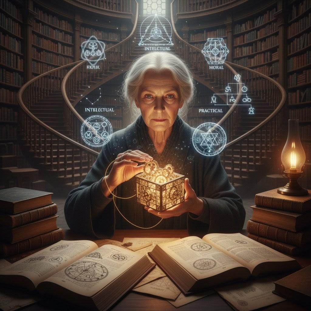 Layered symbolic manuscript with multiple meanings