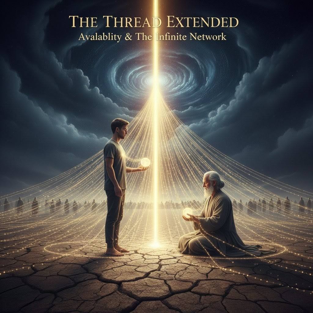 Thread extending through practitioner