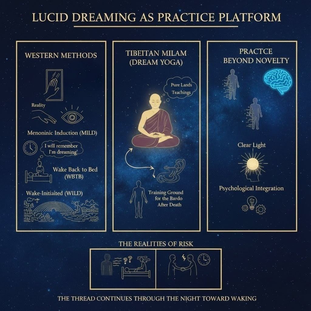 Dream state versus lucid state comparison