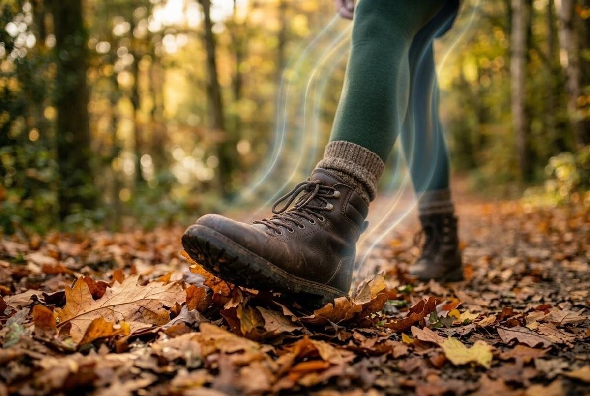Mindful walking with awareness waves