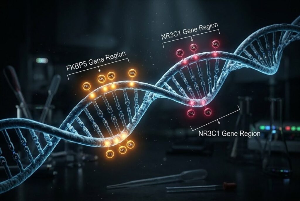 DNA strands with luminous methylation markers
