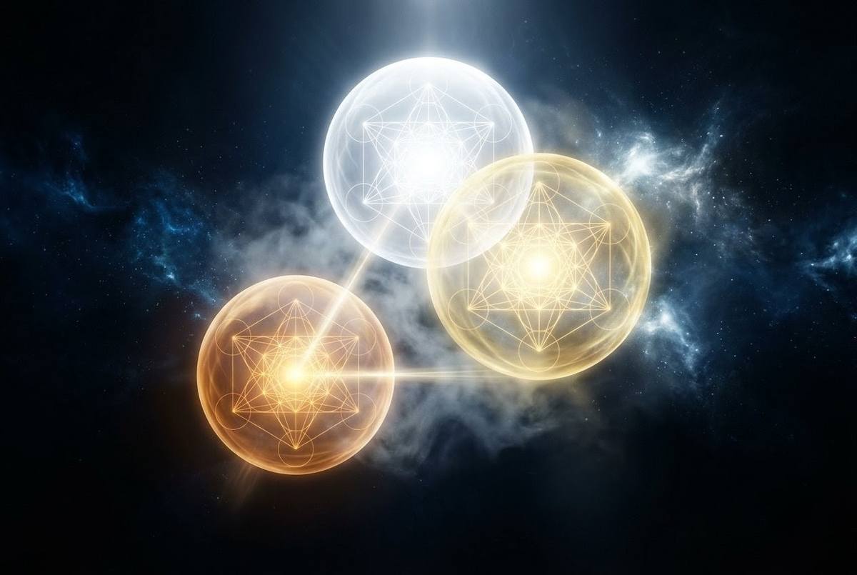 Abstract representation of the Barbelo triad emanation structure