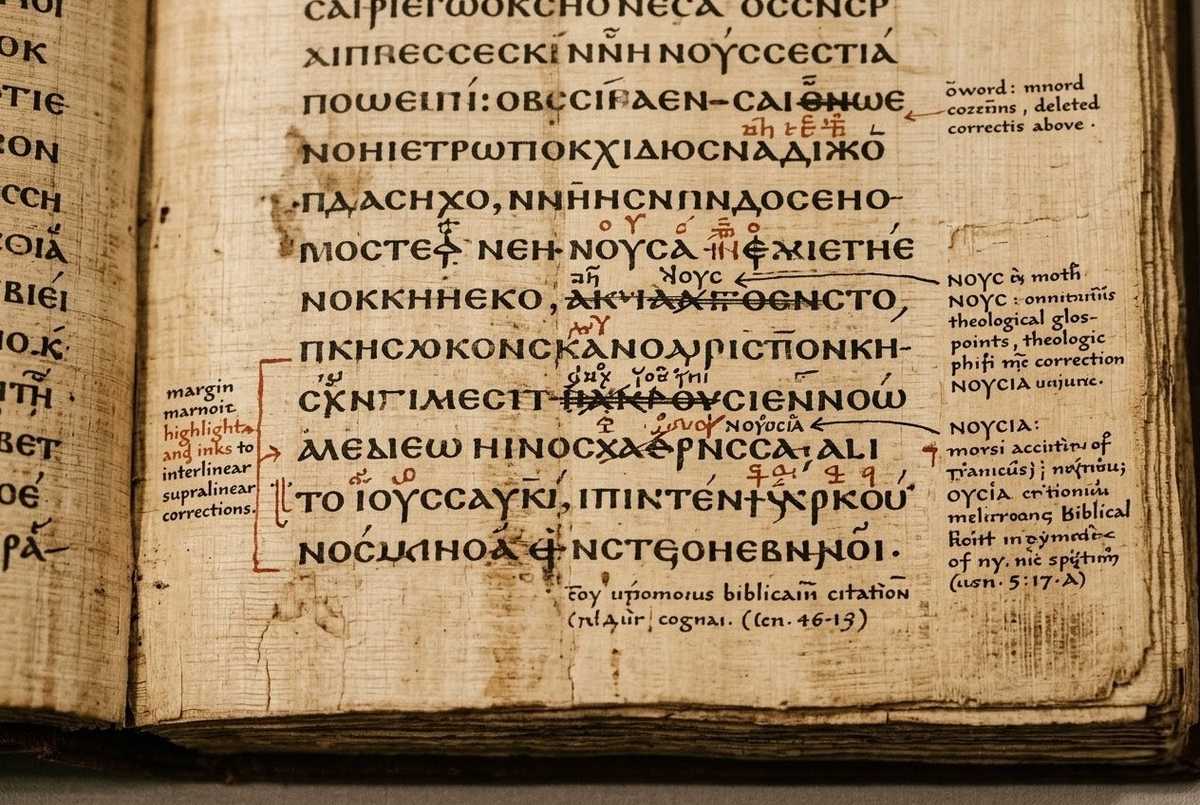 Marginal notes and paratext in ancient codex manuscript