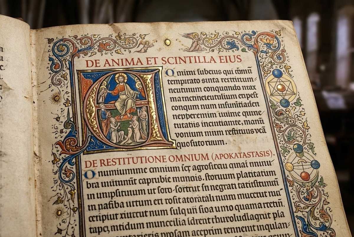 Medieval manuscript showing the influence of Valentinian theology on later Christian mysticism