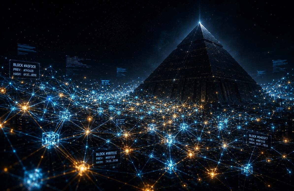 Luminous decentralised network mesh with nodes of light resisting centralised control structure