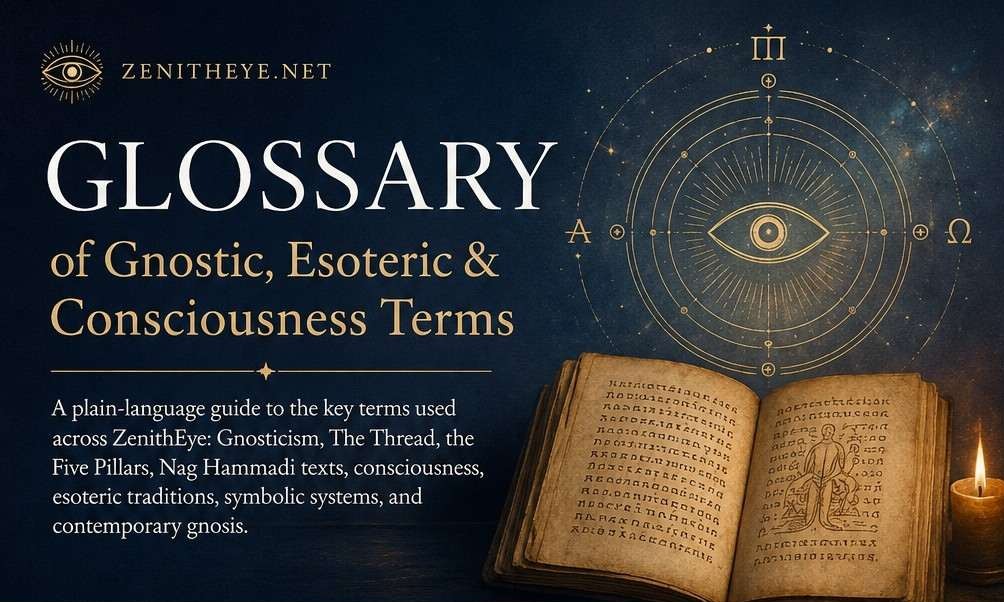 Glossary of terms and meanings of Gnostics, Esoterics and consciousness.